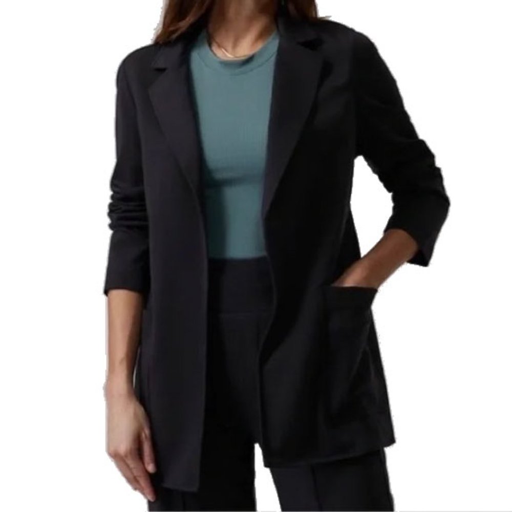 Athleta Eastbound Blazer 16 Black EUC